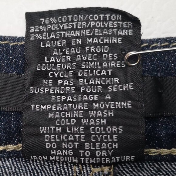 Simon Chang Denim Ladies Size 16 Dark Wash Straight Leg Blue Jeans - Picture 4 of 13